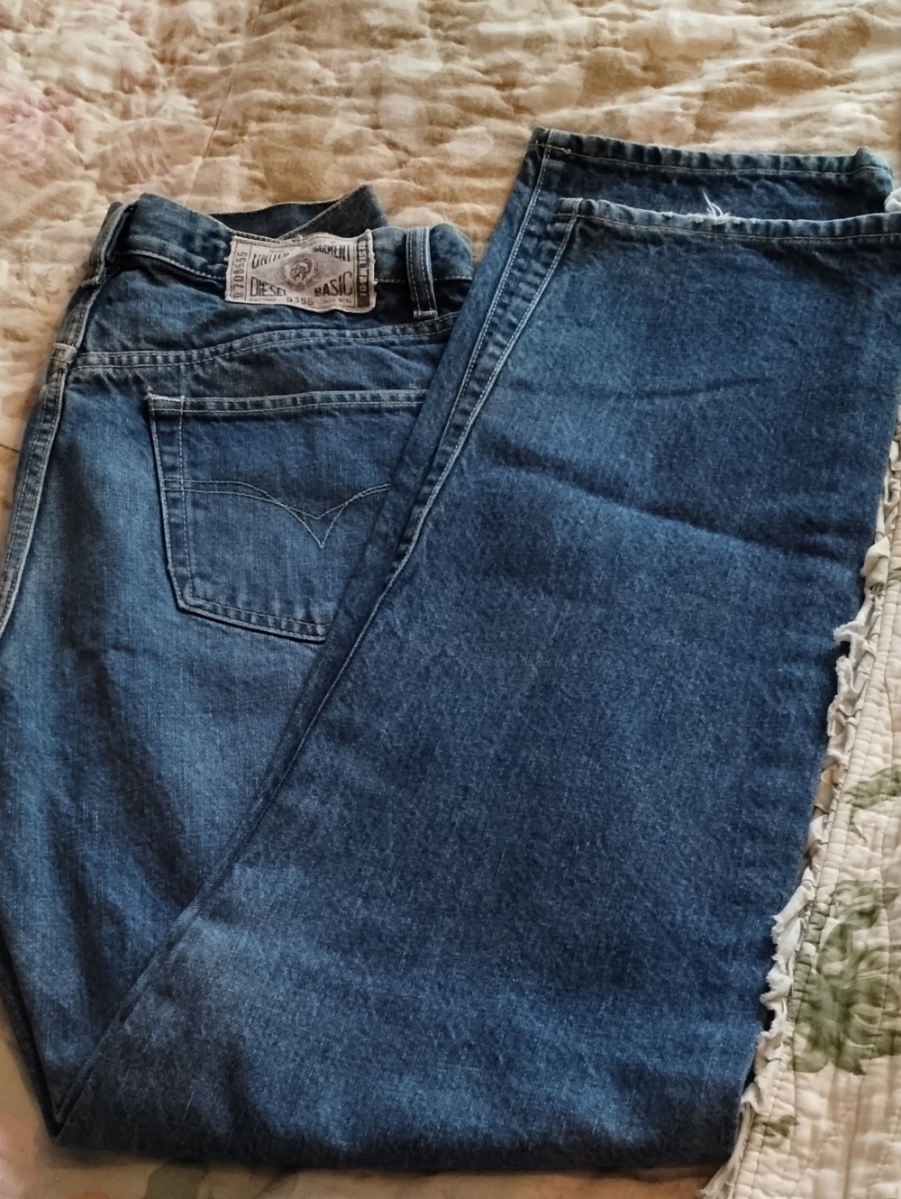 Diesel Women's Dark Blue Relaxed Denim Jeans